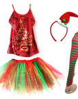 Ladies Christmas Costume Kit (Gold Merry Christmas)