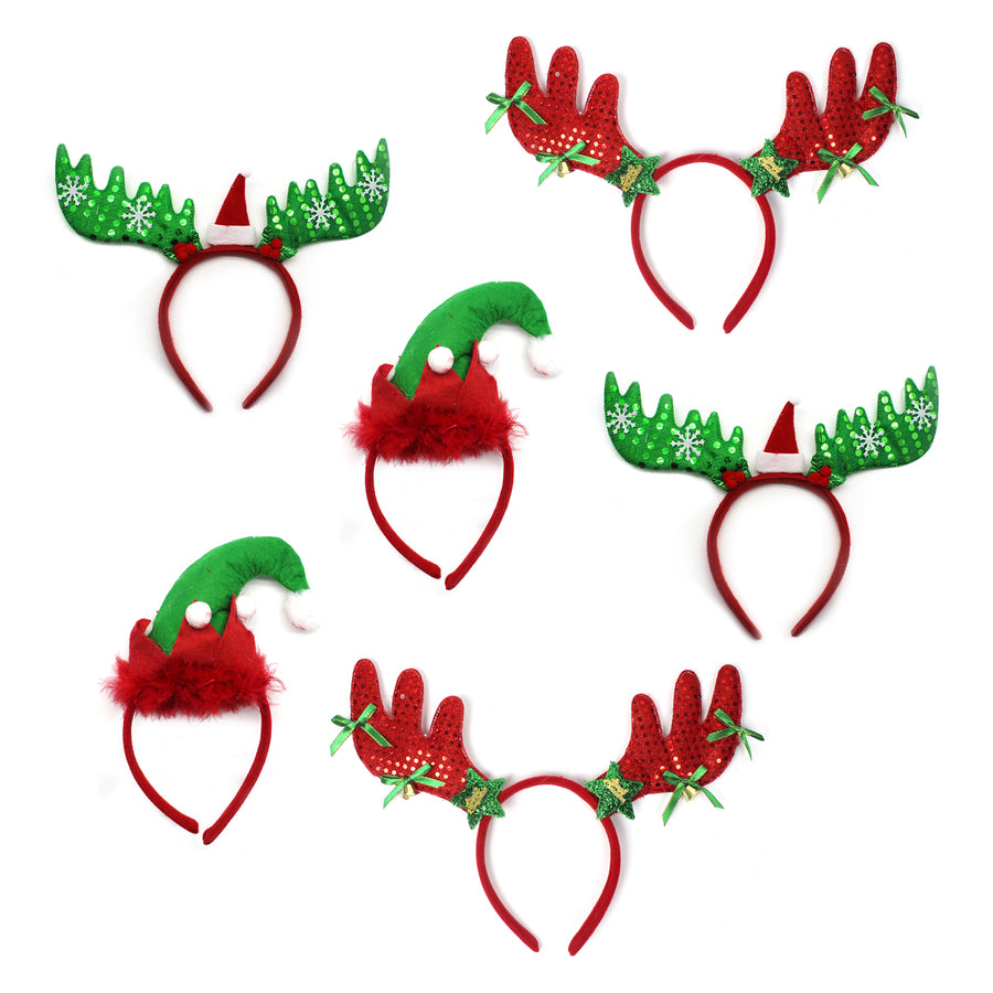 Christmas Headband Photo Prop Kit (6 pack)