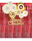 Matte Christmas Party Decoration Kit (Red/Gold)
