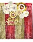 Matte Christmas Party Decoration Kit (Red/Gold)