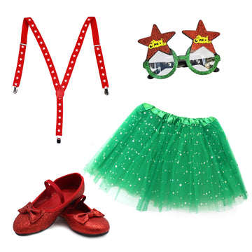 Girls Starry Christmas Outfit