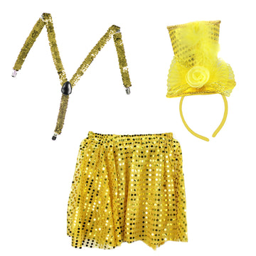 Kids/Adults Christmas Sequin Costume Kit (Gold)