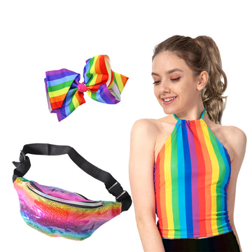 Adult Rainbow Halter Costume Kit