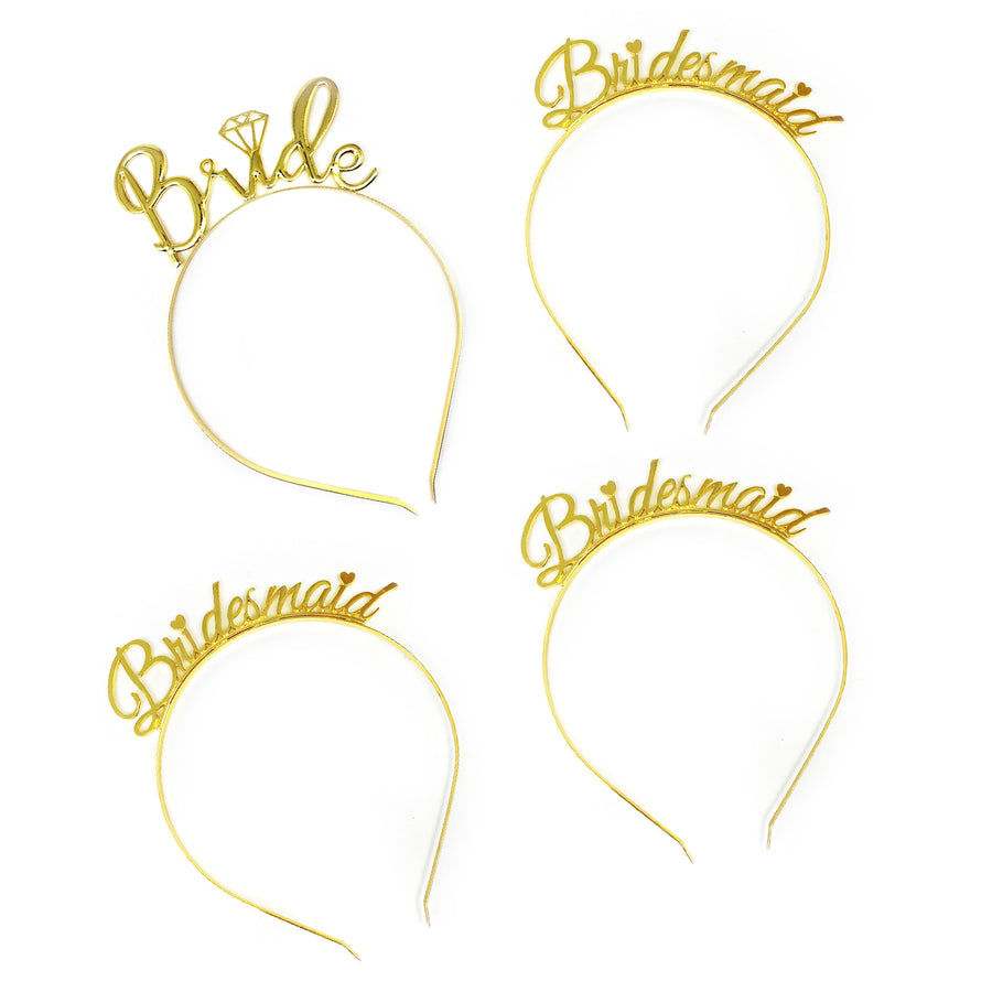 Gold Bride & Bridesmaid Headband Set