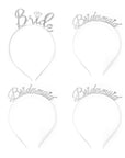 Silver Bride & Bridesmaid Headband Set