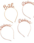 Rose Gold Bride & Bridesmaid Headband Set