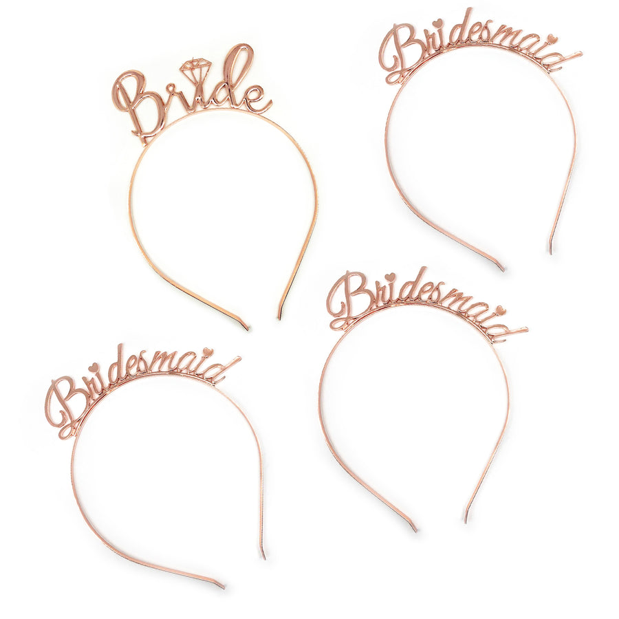 Rose Gold Bride & Bridesmaid Headband Set