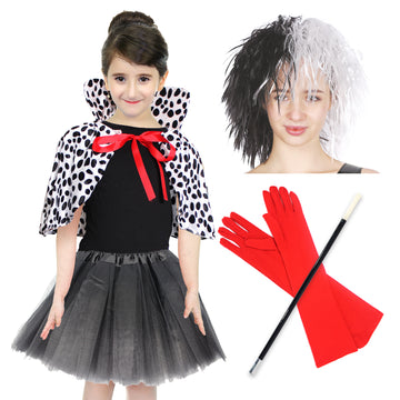 Deluxe Cruel Dalmatian Lady Costume Kit (Kids/Adult)