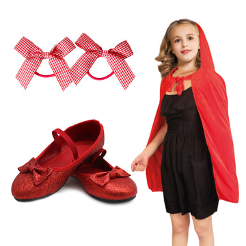 Children Little Red Cape Costume Kit