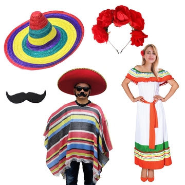 Mexican Couple Costume Kit