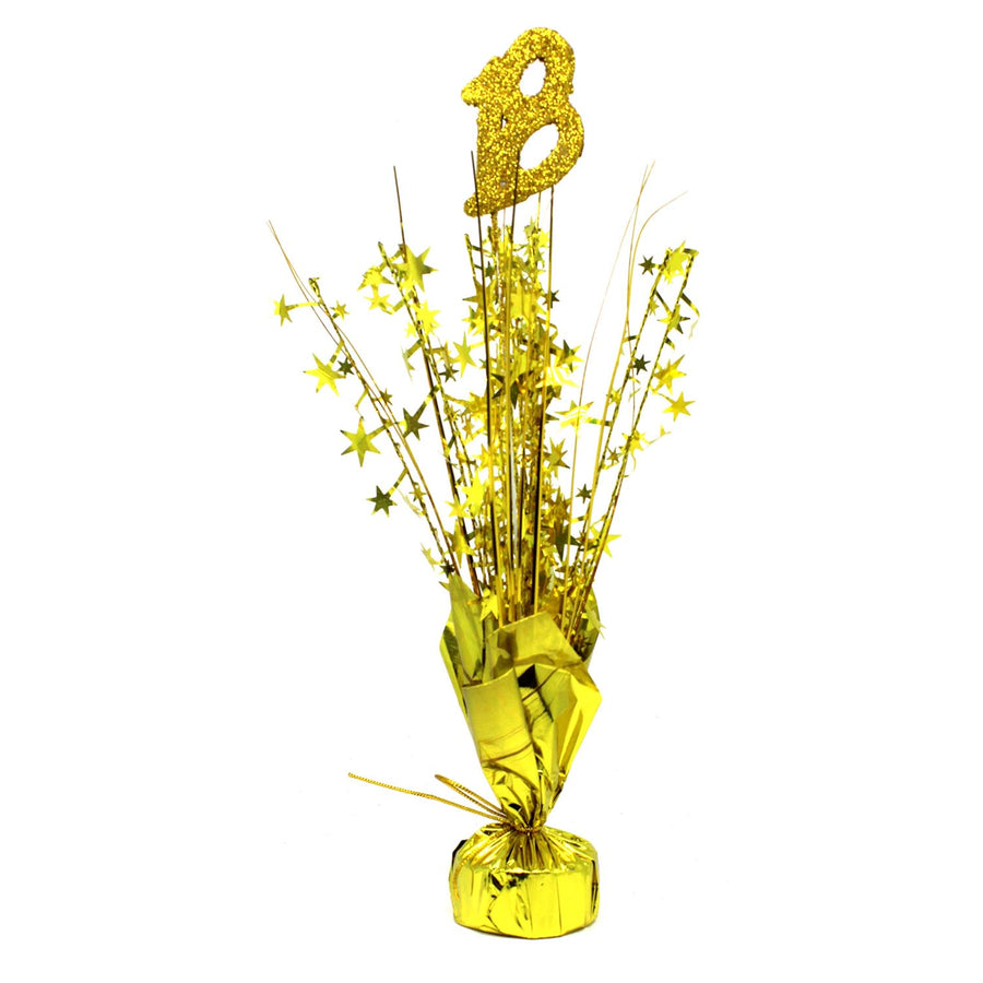 Age 18 Table Decoration (Gold)