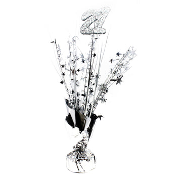Age 21 Table Decoration (Silver)