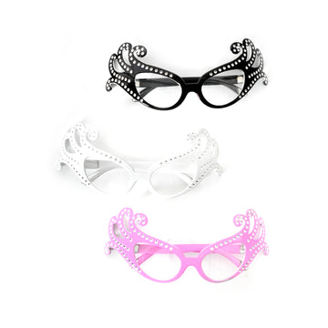 Dame Diamonte Party Glasses