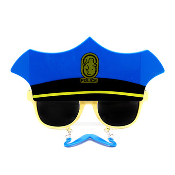 Police Party Glasses with Moustache