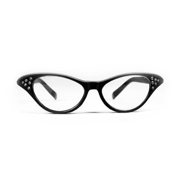 Black 50's Diamonte Party Glasses