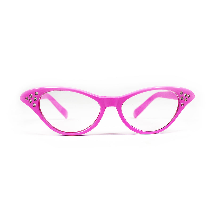Pink 50's Diamonte Party Glasses