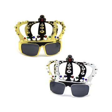 Metallic Crown Party Glasses