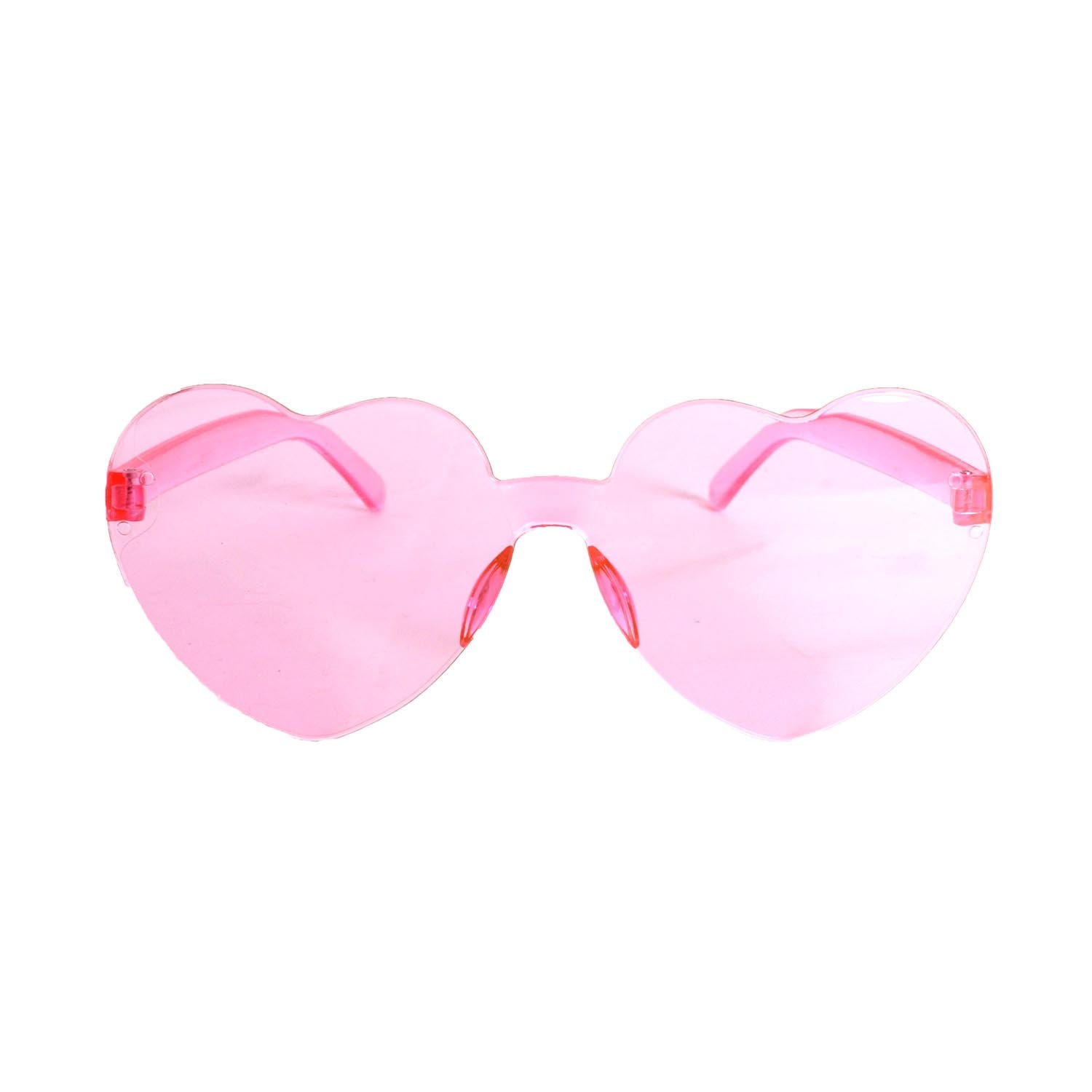 Light Pink Hearts Perspex Party Glasses