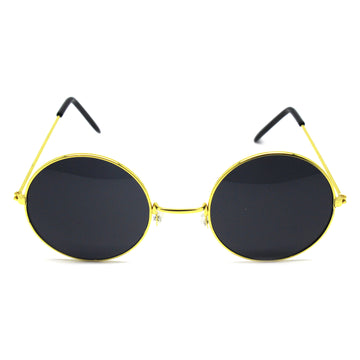 Black Hippie Party Glasses with Gold Rim