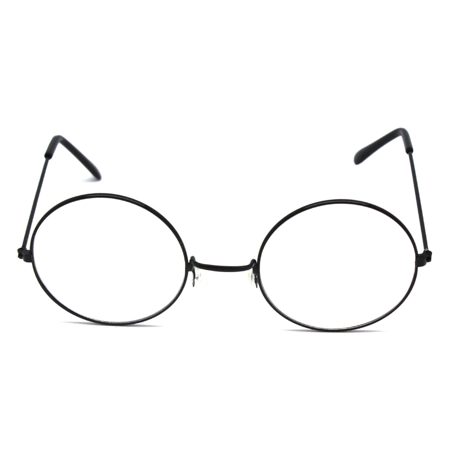 Clear Lens Hippie Party Glasses with Black Rim