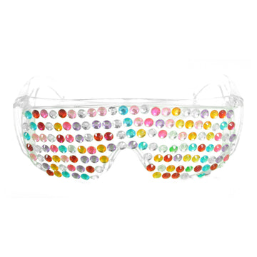 Bedazzled Diamanté glasses (Mixed Rainbow)