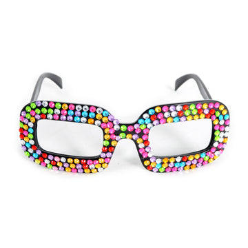 70s Diamanté Party Glasses (Rainbow)