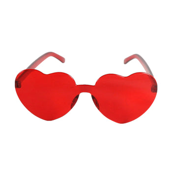 Red Hearts Perspex Party Glasses