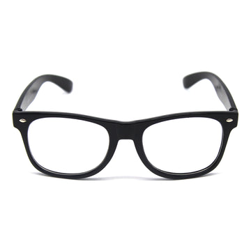 Black Wayfarer Party Glasses with Clear Lens