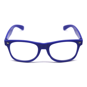 Blue Wayfarer Party Glasses with Clear Lens