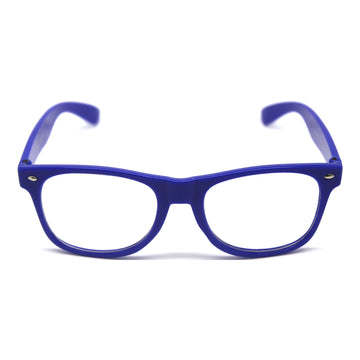 Blue Wayfarer Party Glasses with Clear Lens
