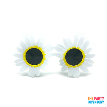White Daisy Flower Party Glasses