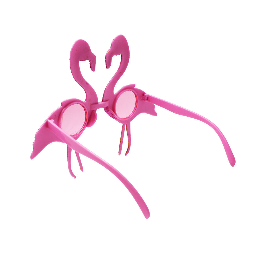 Pink Glitter Flamingo Party Glasses