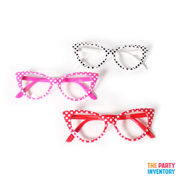 50's Polka Dot Party Glasses (3pk)