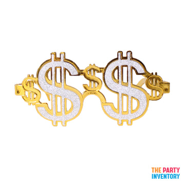 Dollar Sign Thug Party Glasses
