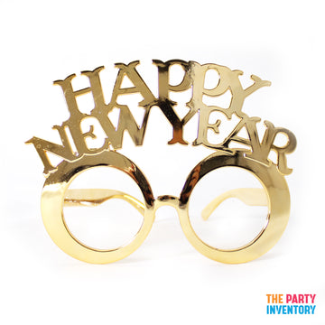 Metallic Happy New Year Party Glasses (Gold)