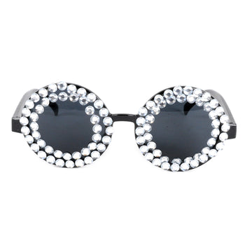 Elton Diamonte Party Glasses (Silver)