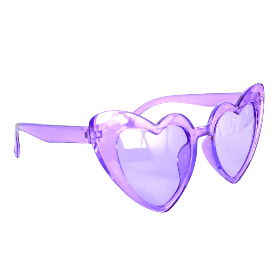 Purple Hearts Party Glasses