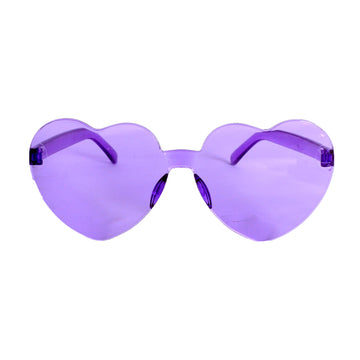Purple Hearts Perspex Party Glasses