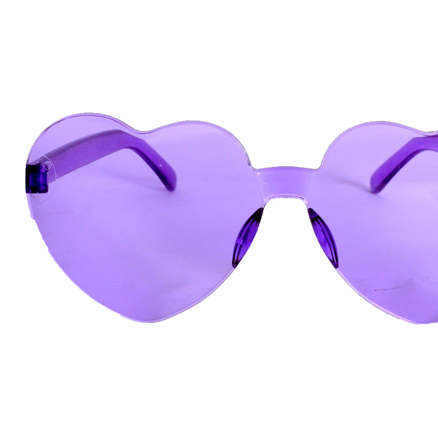Purple Hearts Perspex Party Glasses