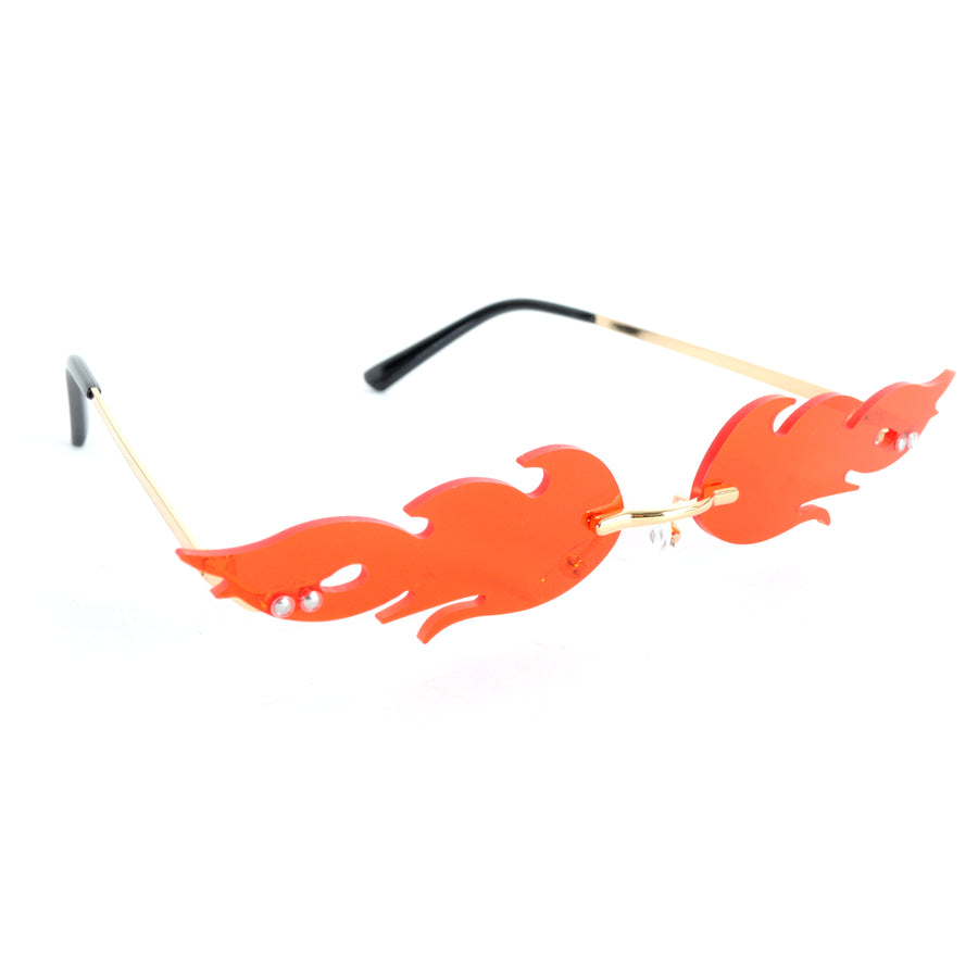 Perspex Flame Party Glasses