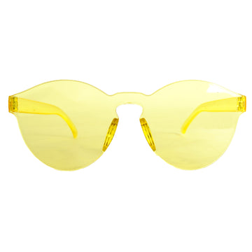 Perspex Wayfarer Party Glasses (Yellow)