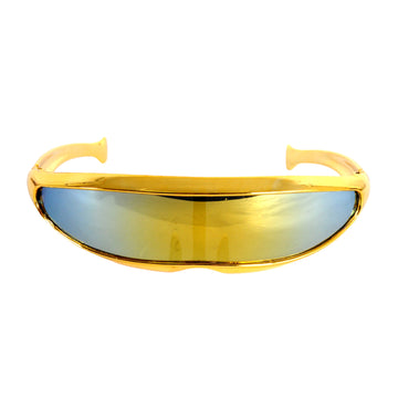 Gold Futuristic Cyclops Glasses