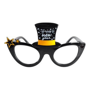 Happy New Year Party Glasses with Mini Hat