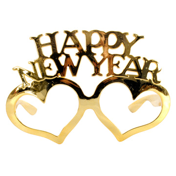 Happy New Year (Gold Heart) Party Glasses