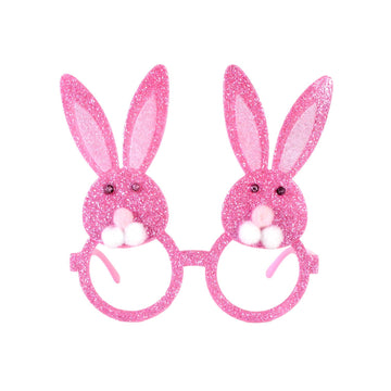 Bunny Party Glasses (Pink Glitter)