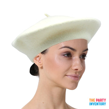 White Beret Hat