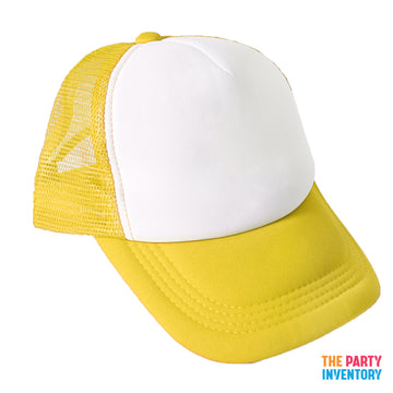 Yellow Half Mesh Baseball Cap