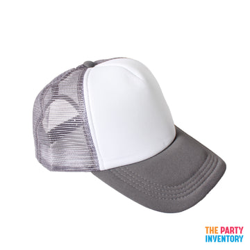 Grey Half Mesh Baseball Cap