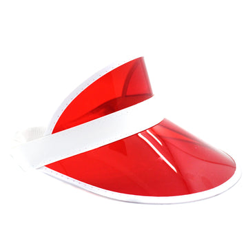 Perspex Visor White Rim (Red)