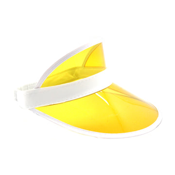 Perspex Visor White Rim (Yellow)